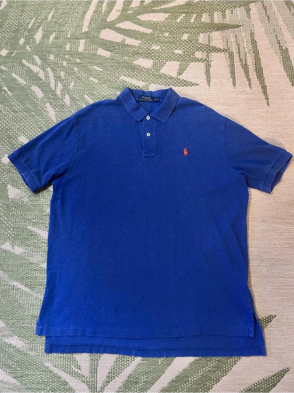 Polo by Ralph Lauren Royal Blue Polo with Orange Pony 100% Cotton XL